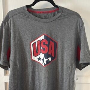 Champion USA Graphic T-Shirt - Gray and Red